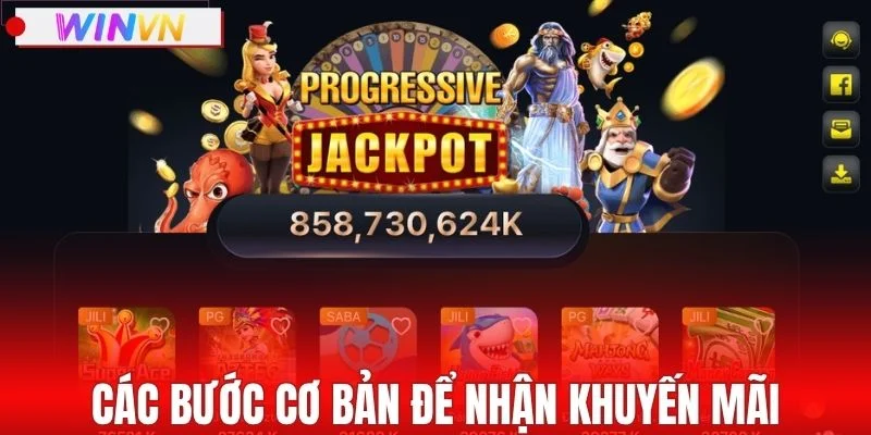 Các bước cơ bản để nhận khuyến mãi