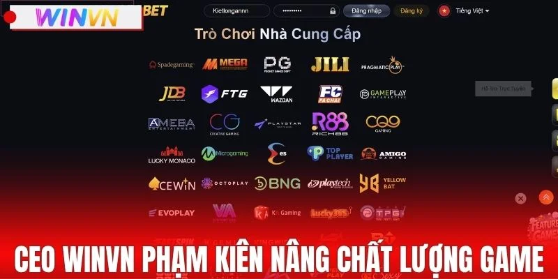 CEO WINVN Phạm Kiên nâng chất lượng game