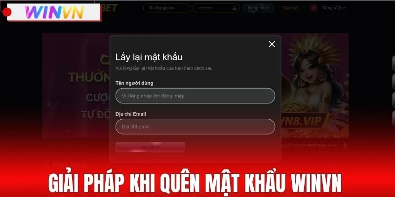 Giải pháp khi quên mật khẩu WINVN