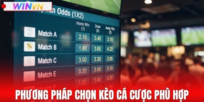 Phương pháp chọn kèo cá cược phù hợp với bản thân