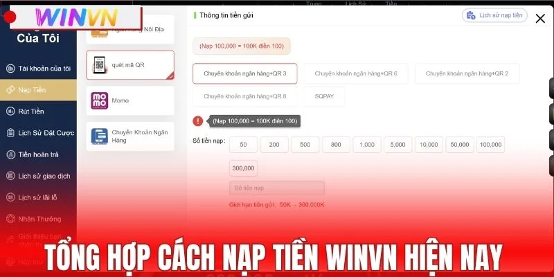 Tổng hợp cách nạp tiền WINVN hiện nay